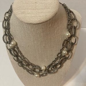 Vintage three strand necklace